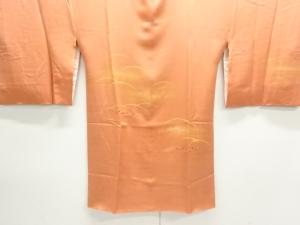 未使用品　芝草模様刺繍ロング絵羽道行コート